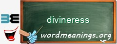 WordMeaning blackboard for divineress